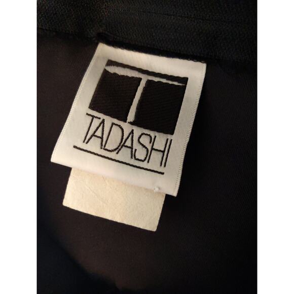 Tadashi Black Maxi Skirt Size 14 USA Made Vintage Polyester Long Formal Evening - Picture 4 of 8